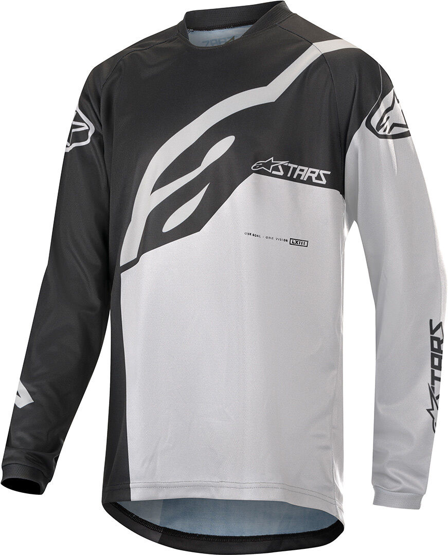 Alpinestars Racer Factory Youth LS Bicycle Jersey - Negro Blanco (M)