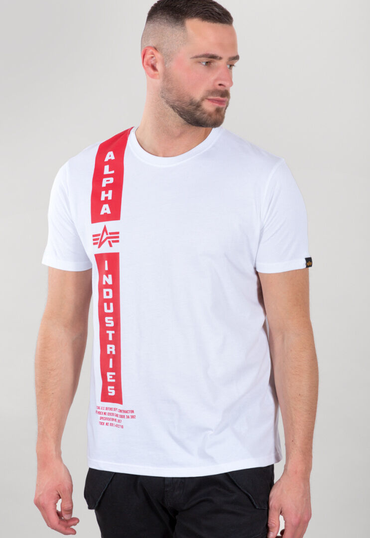 Alpha Defense Camiseta - Blanco Rojo (M)