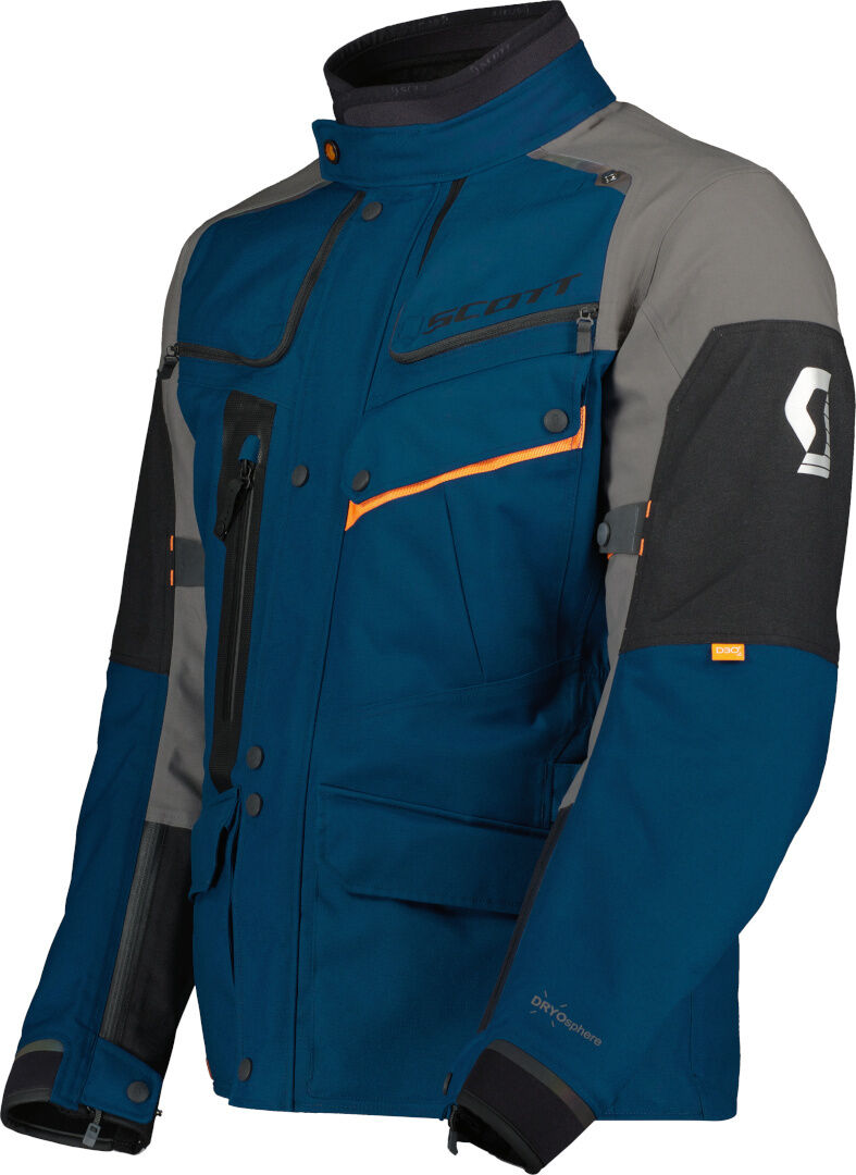Scott Voyager Dryo Chaqueta textil de motocicleta - Gris Azul (S)
