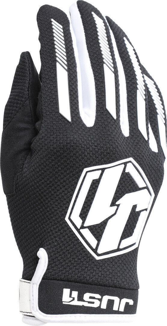 Just1 J-Force Guantes de Motocross - Negro Blanco (2XL)