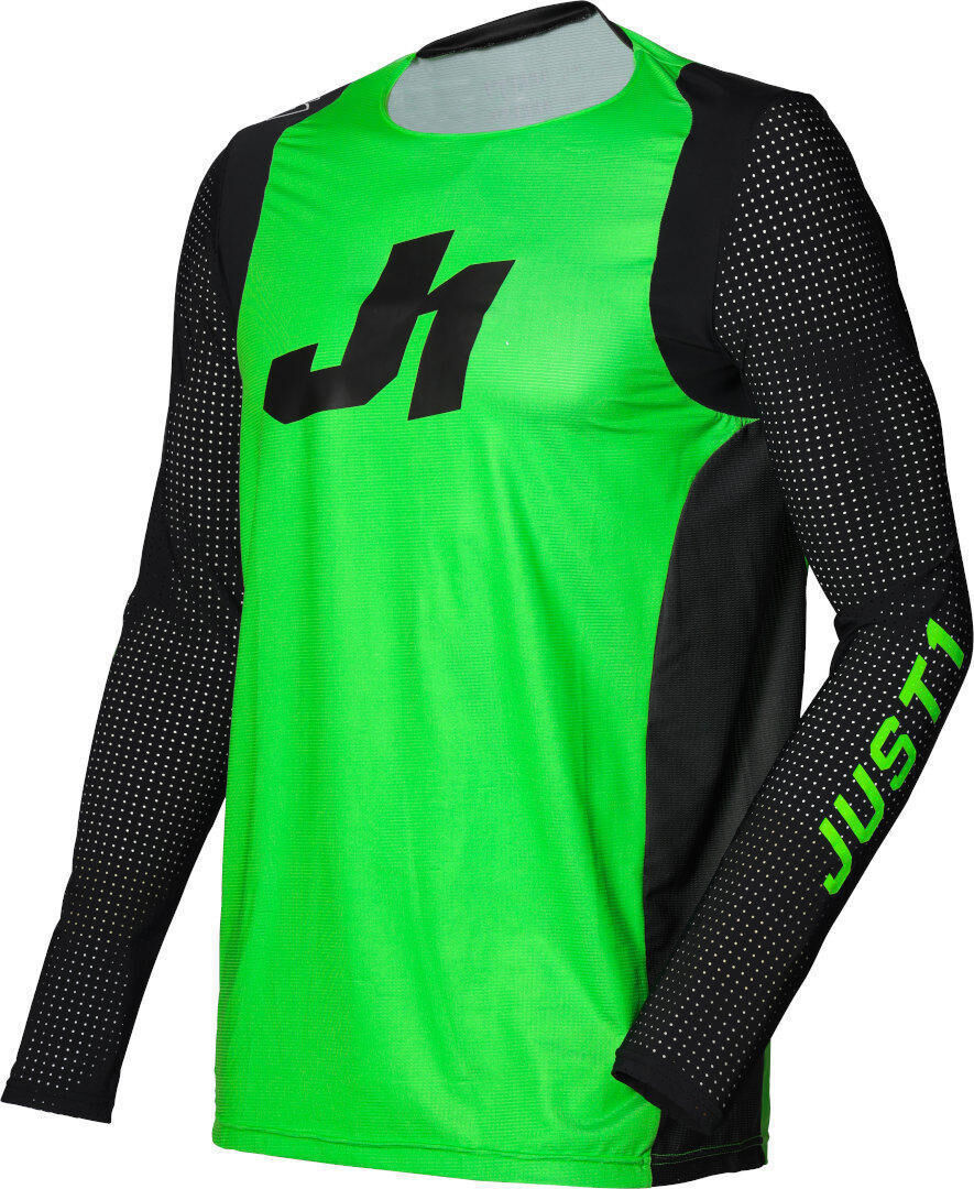 Just1 J-Flex Jersey de Motocross - Negro Verde