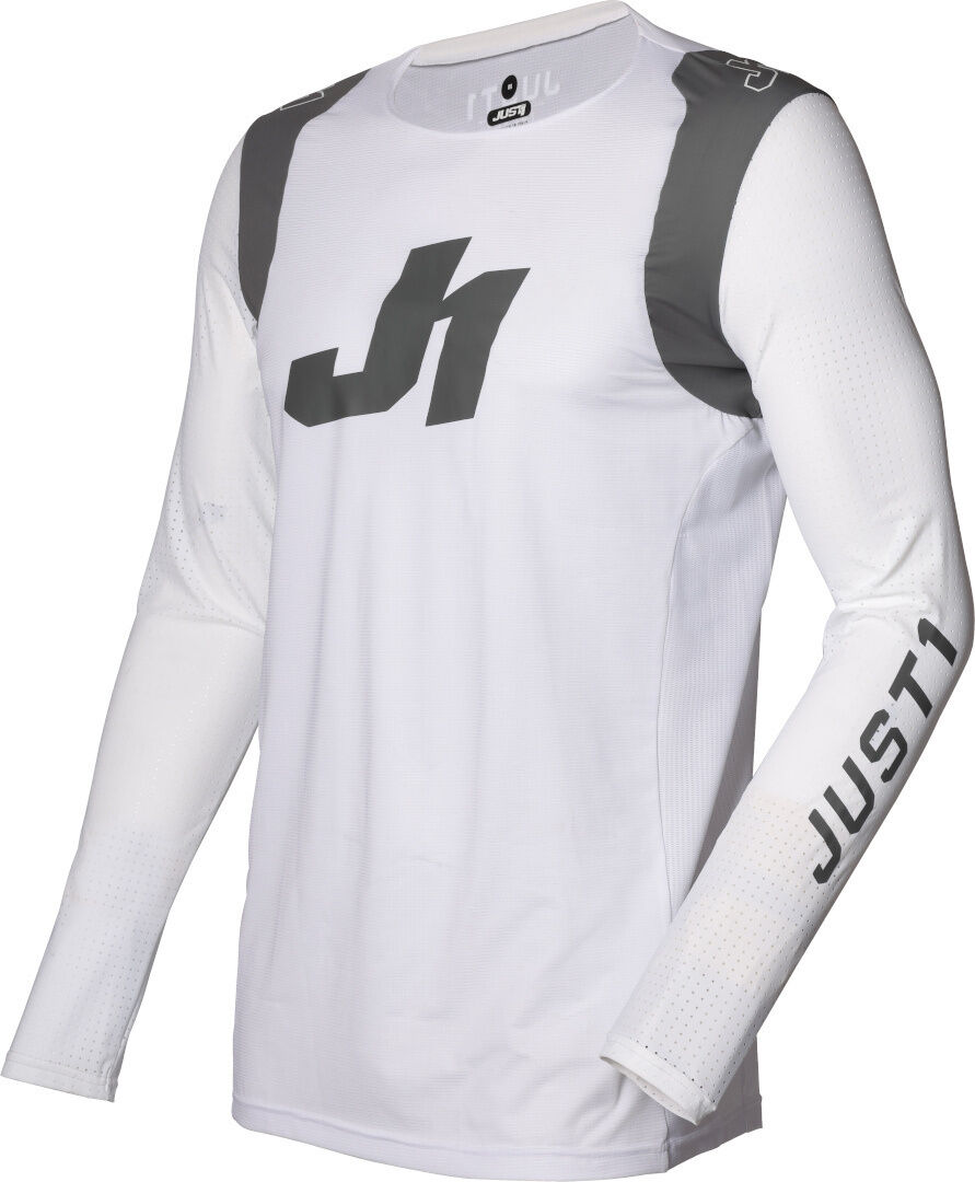 Just1 J-Flex Jersey de Motocross - Blanco (S)