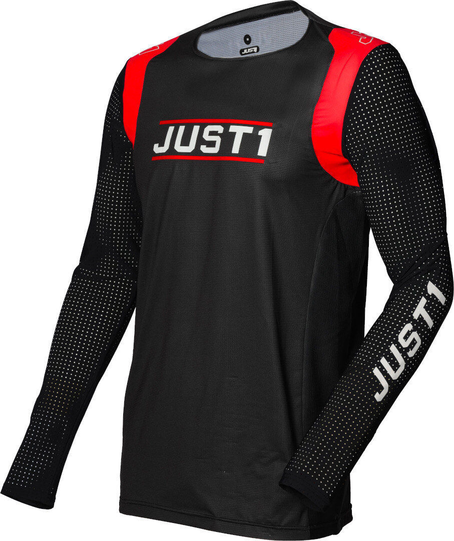 Just1 J-Flex Aria Jersey de Motocross - Negro Rojo (S)