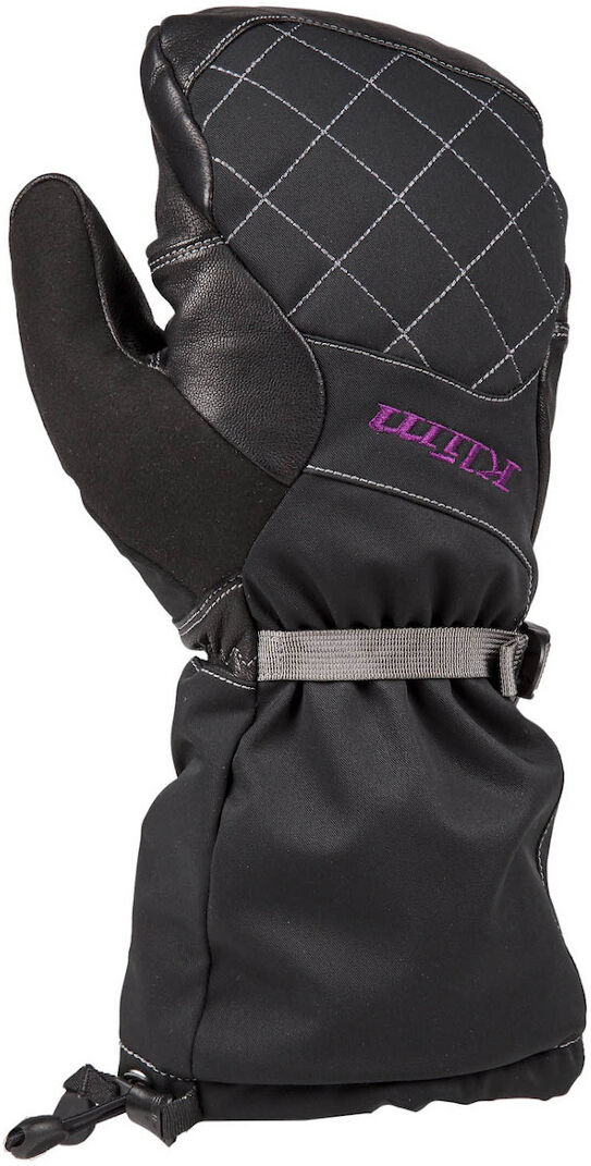 Klim Allure Mitten Guantes black ladies - Negro Rosa (S)