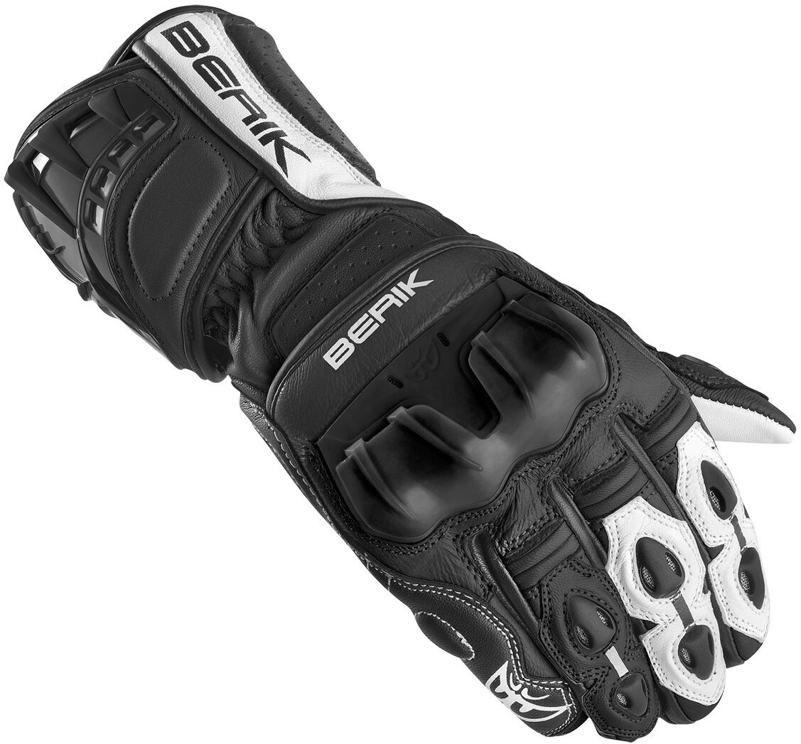 Berik Track Plus Guantes de motocicleta - Negro Blanco (3XL)