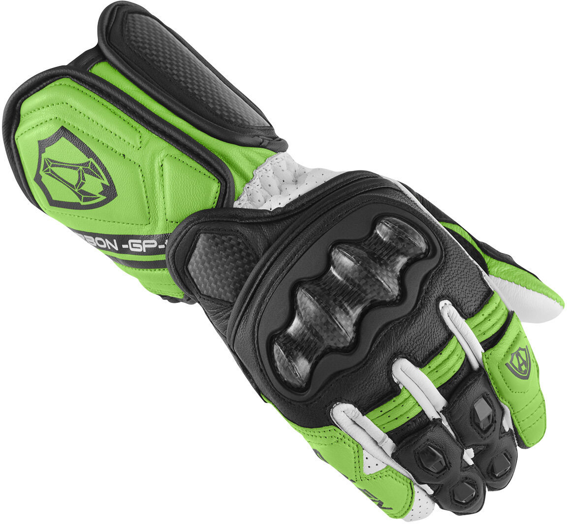 Arlen Ness RG-X Guantes de motocicleta - Negro Blanco Verde (S)