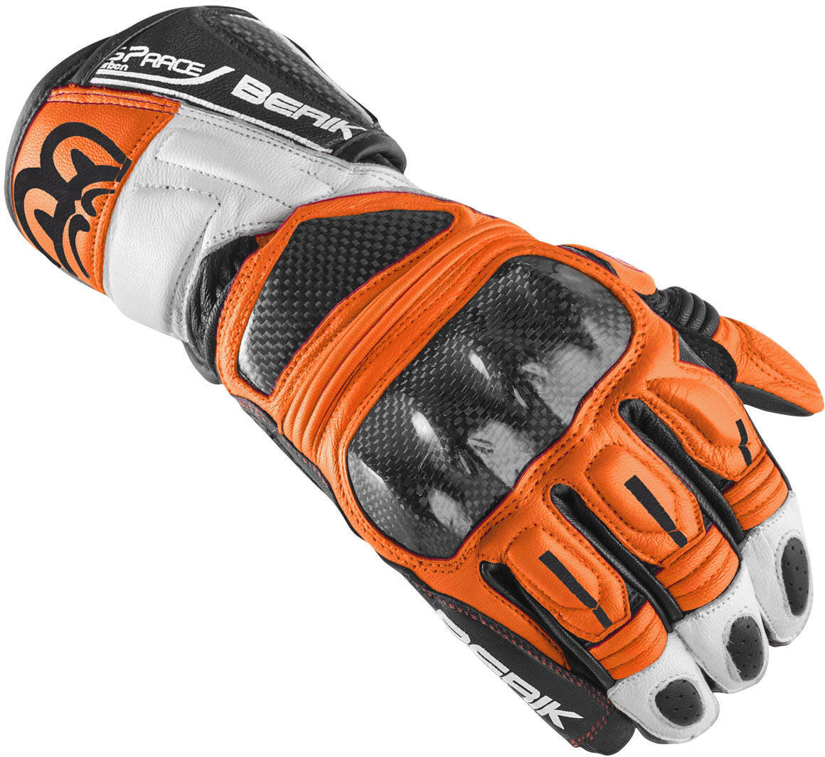 Berik Namib Pro Guantes de motocicleta - Negro Blanco Naranja (S)