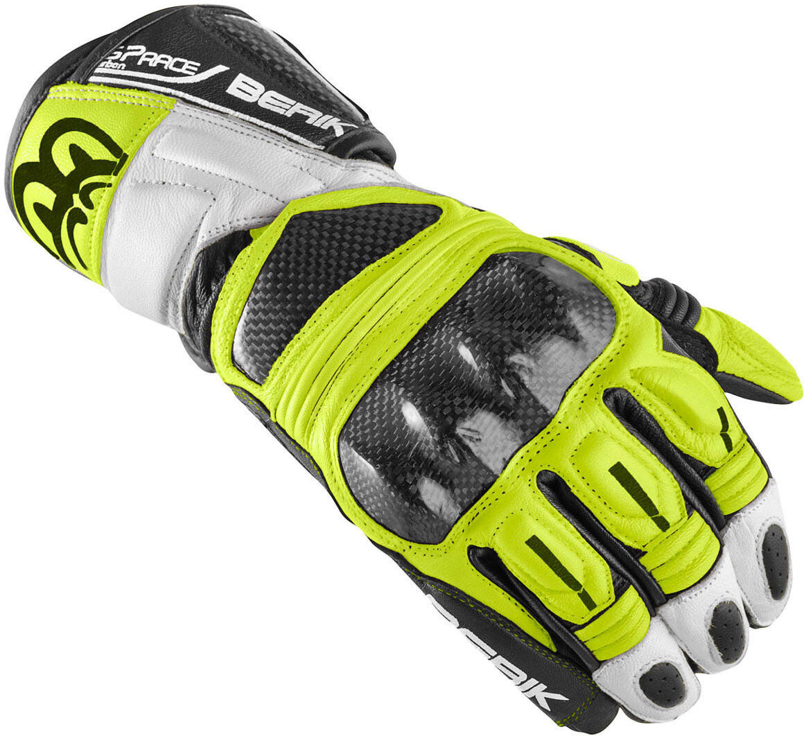 Berik Namib Pro Guantes de motocicleta - Negro Blanco Amarillo (3XL)