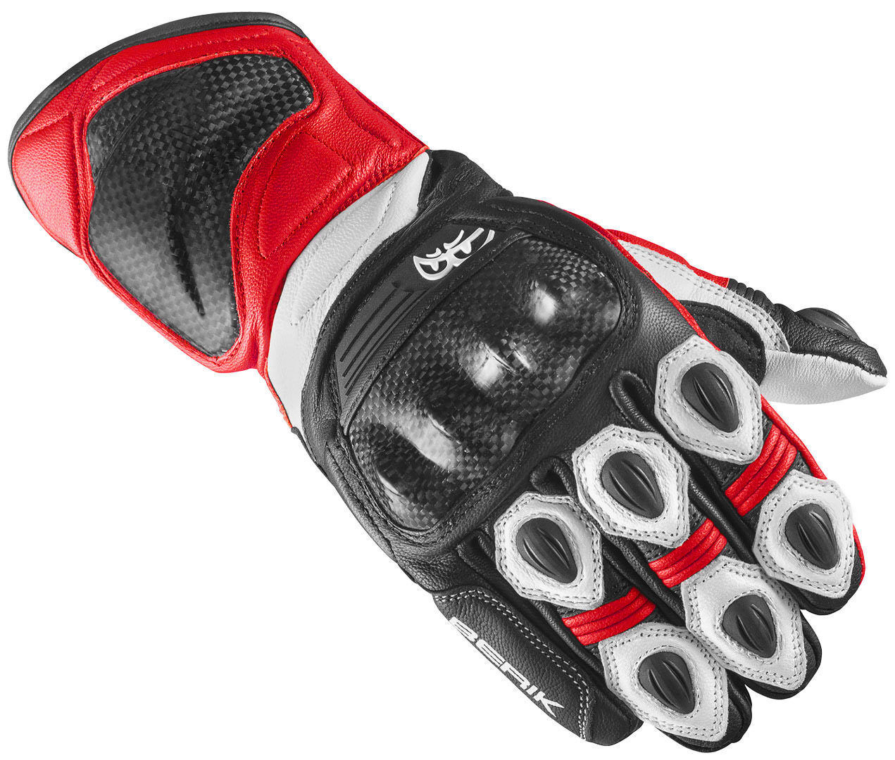 Berik TX-1 Pro Guantes de motocicleta - Negro Blanco Rojo (M)