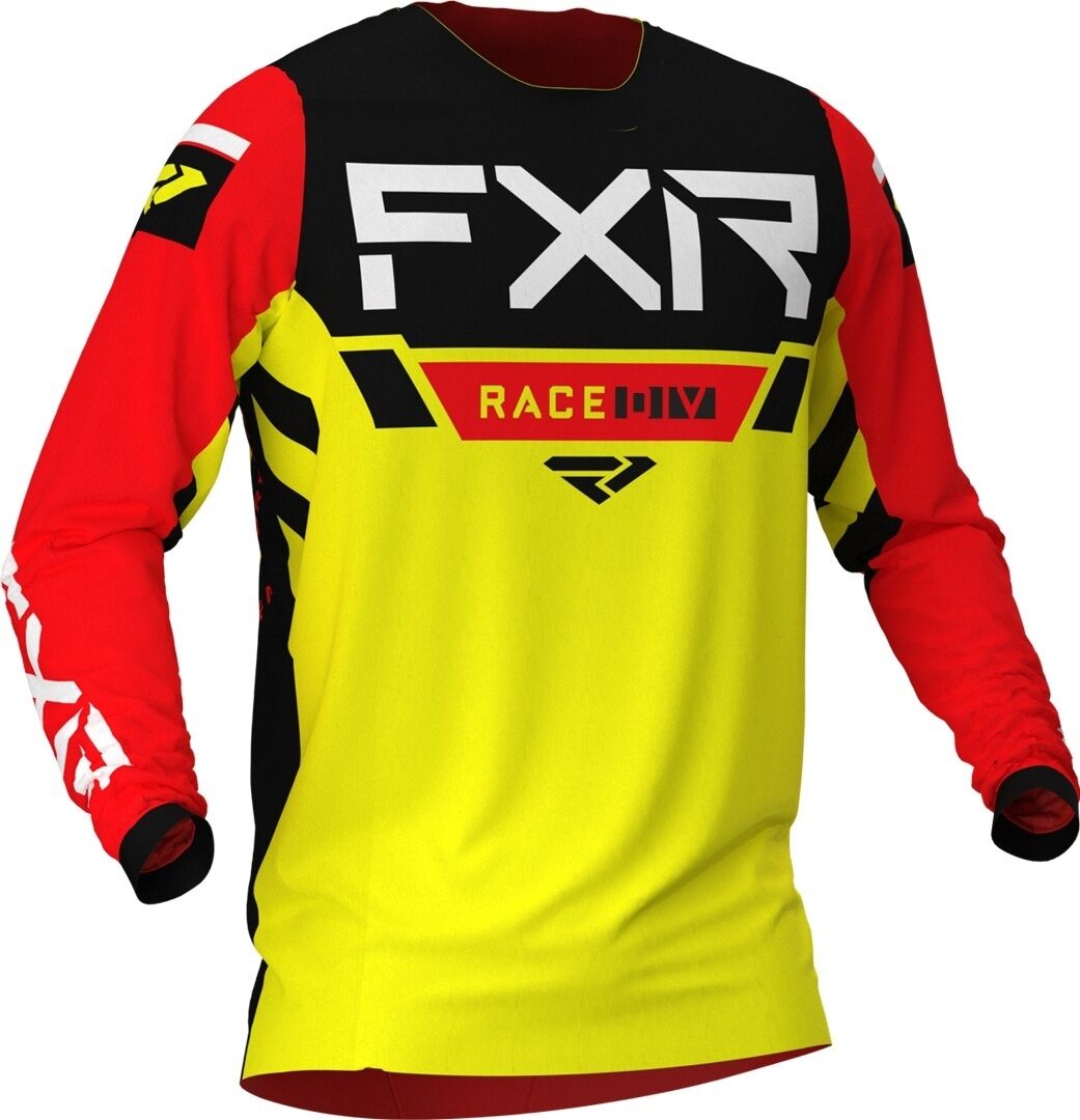 FXR Pro-Stretch Helium MX Gear Jersey de Motocross Juvenil - Negro Rojo Amarillo (L)