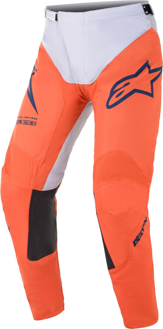 Alpinestars Racer Braap Pantalones de Motocross - Blanco Naranja (30)