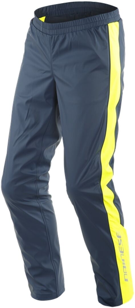 Dainese Storm 2 Pantalones de lluvia de motocicleta - Azul Amarillo (M)