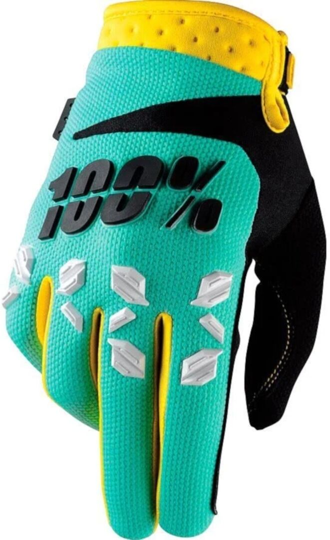 100% Airmatic Guantes de Motocross - Verde Turquesa (S)