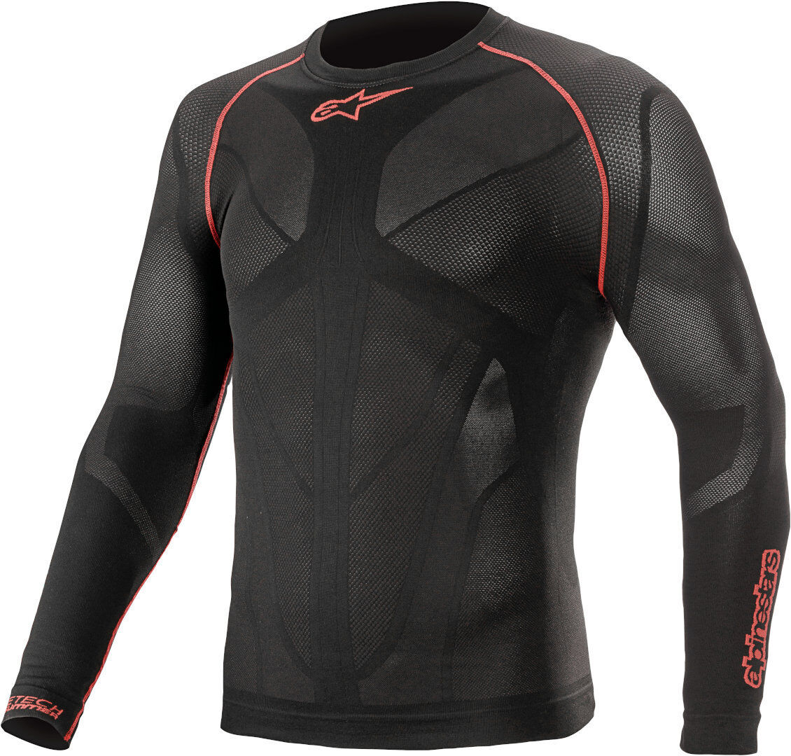 Alpinestars Ride Tech V2 Camisa funcional Longsleeve - Negro Rojo (M L)