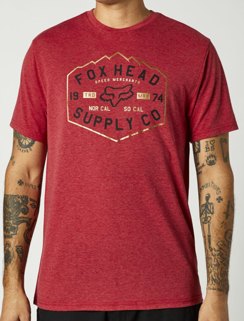 Fox Backbone Tech Camiseta - Rojo (S)