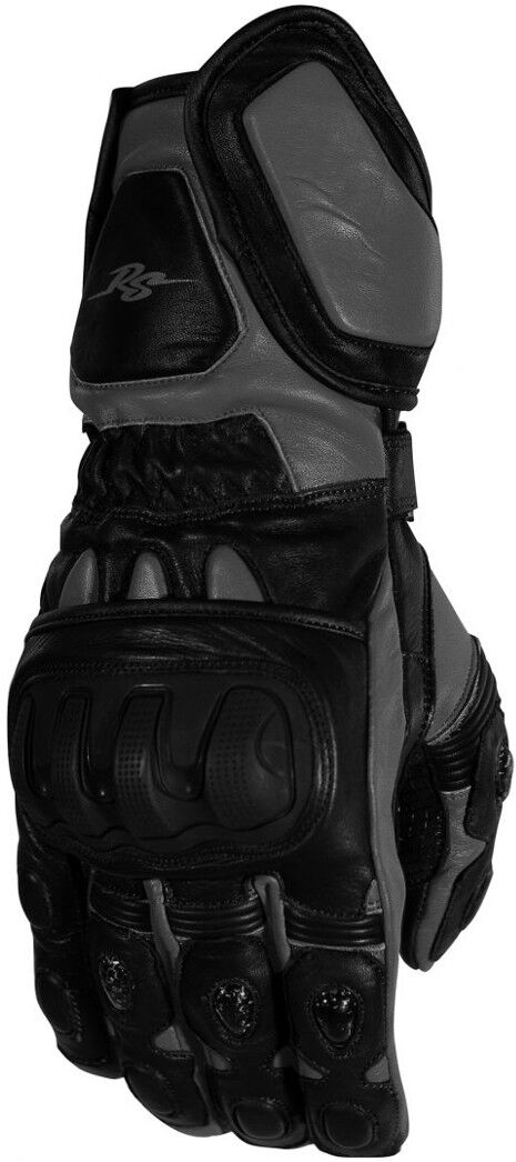 Rusty Stitches Marc Guantes de motocicleta - Negro Gris (S)