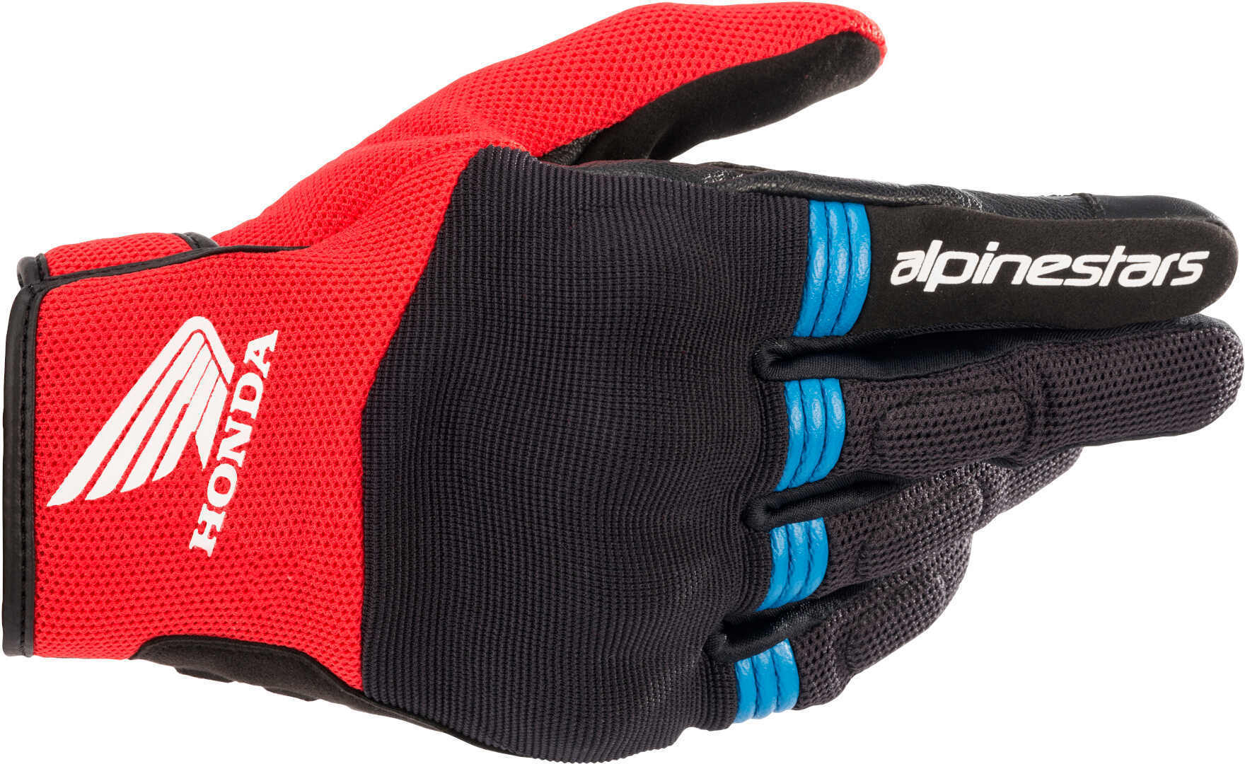 Alpinestars Honda Copper Guantes de motocicleta - Negro Rojo Azul (M)