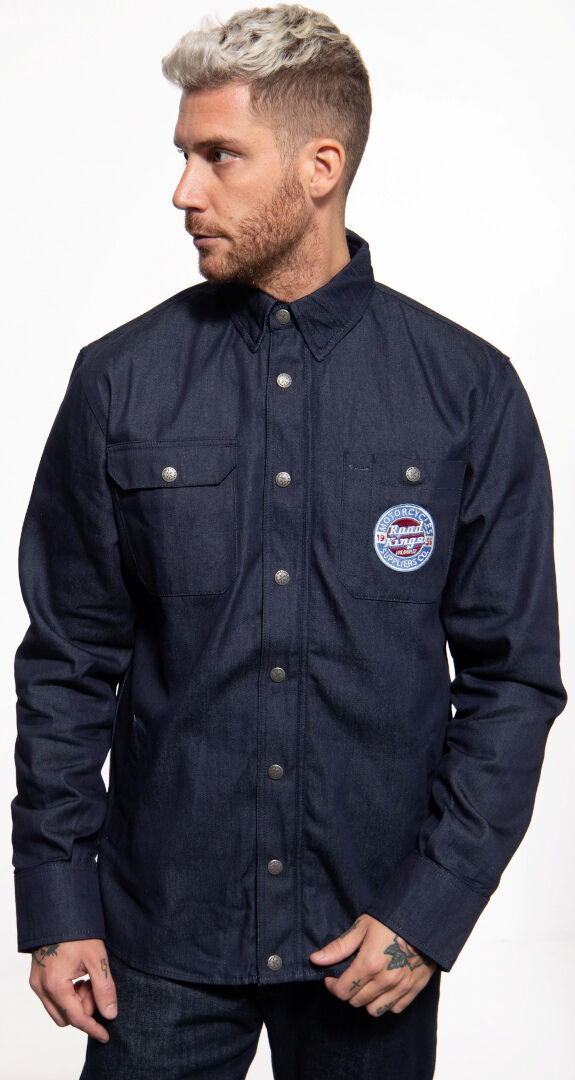 King Kerosin Motorcycles Supplies Camisa de motocicleta - Azul