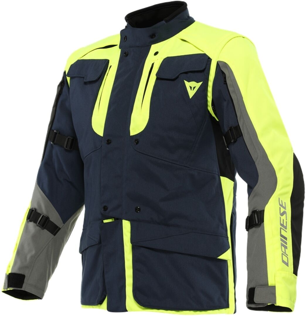 Dainese Alligator Tex Chaqueta textil de motocicleta - Azul Amarillo (48)