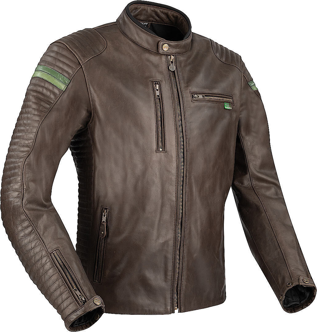 Segura Cobra Chaqueta de cuero de motocicleta - Marrón (L)