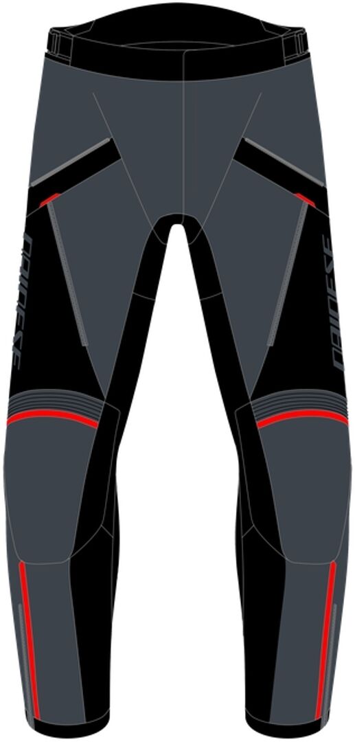 Dainese Tempest 3 D-Dry Pantalones textiles de motocicleta - Negro Gris (54)