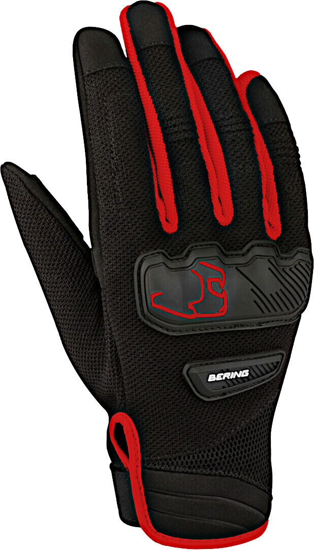 Bering York Guantes de motocicleta - Negro Rojo (3XL)