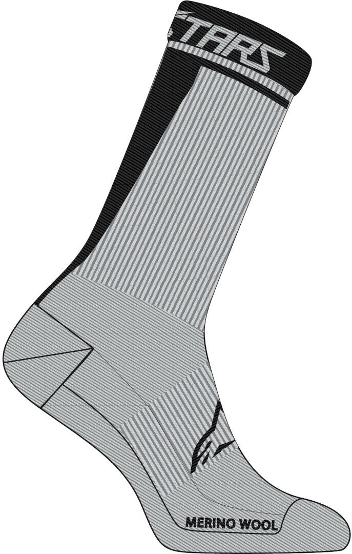 Alpinestars Merino 24 Calcetines de bicicleta - Negro Gris (L)