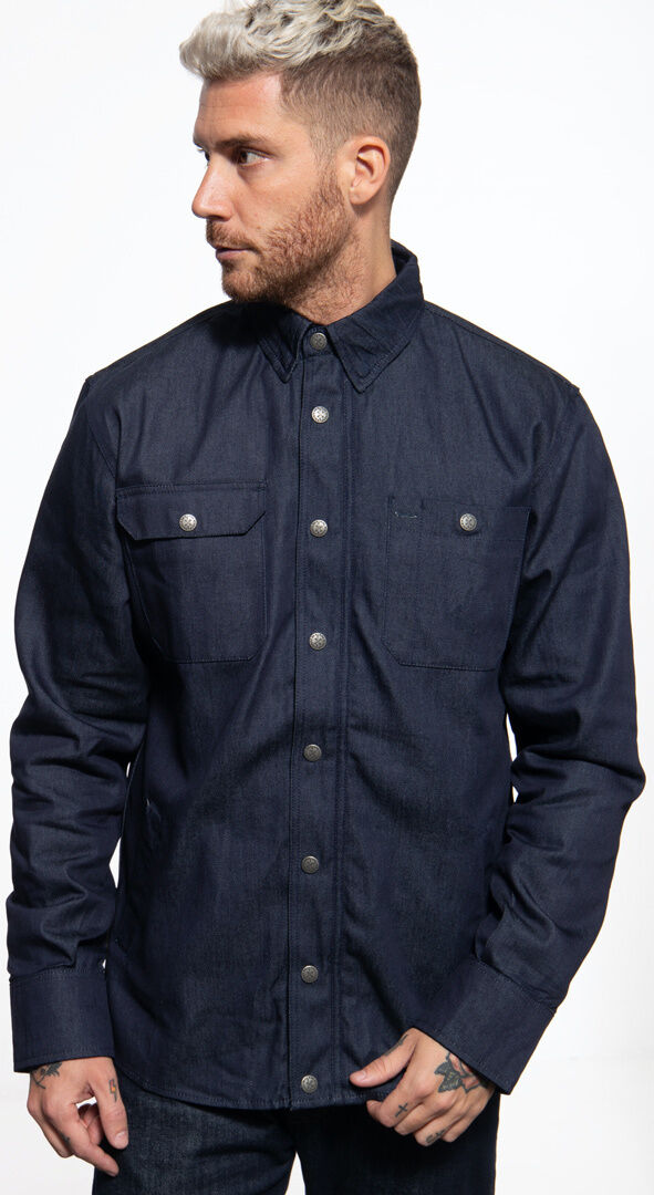 King Kerosin Road Kings Blanko Adventure Camisa funcional - Azul (M)