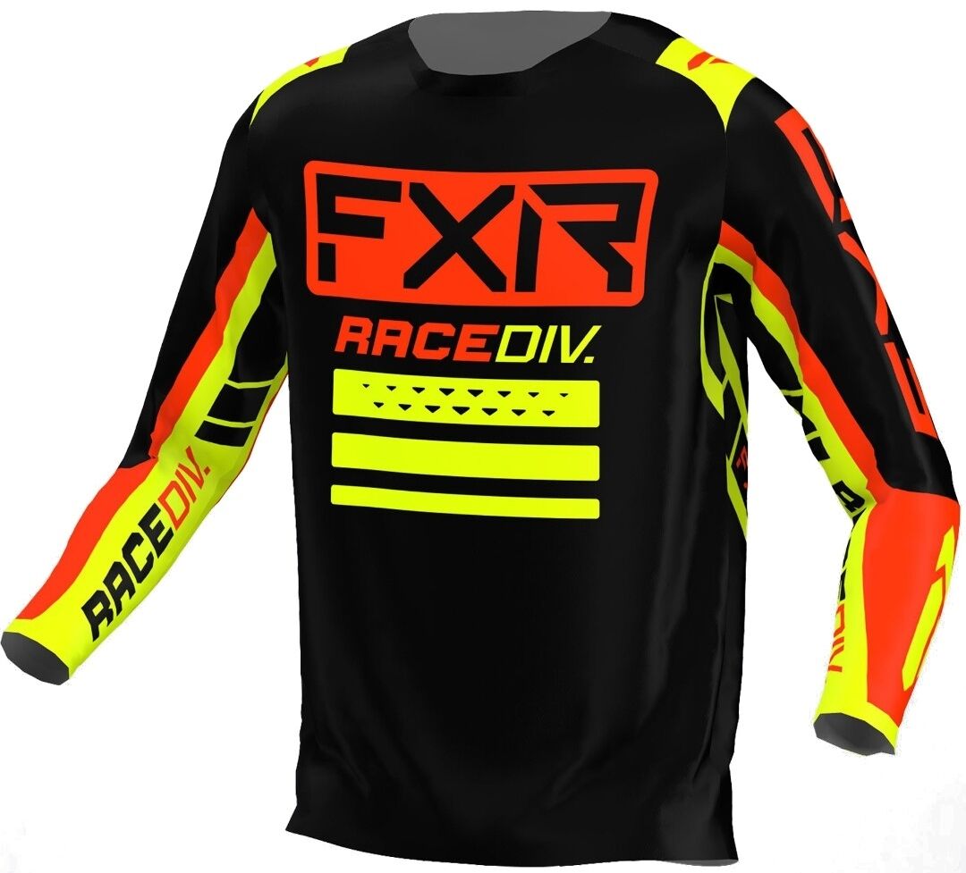 FXR Clutch Pro Maillot de Motocross - Negro Rojo Amarillo (S)