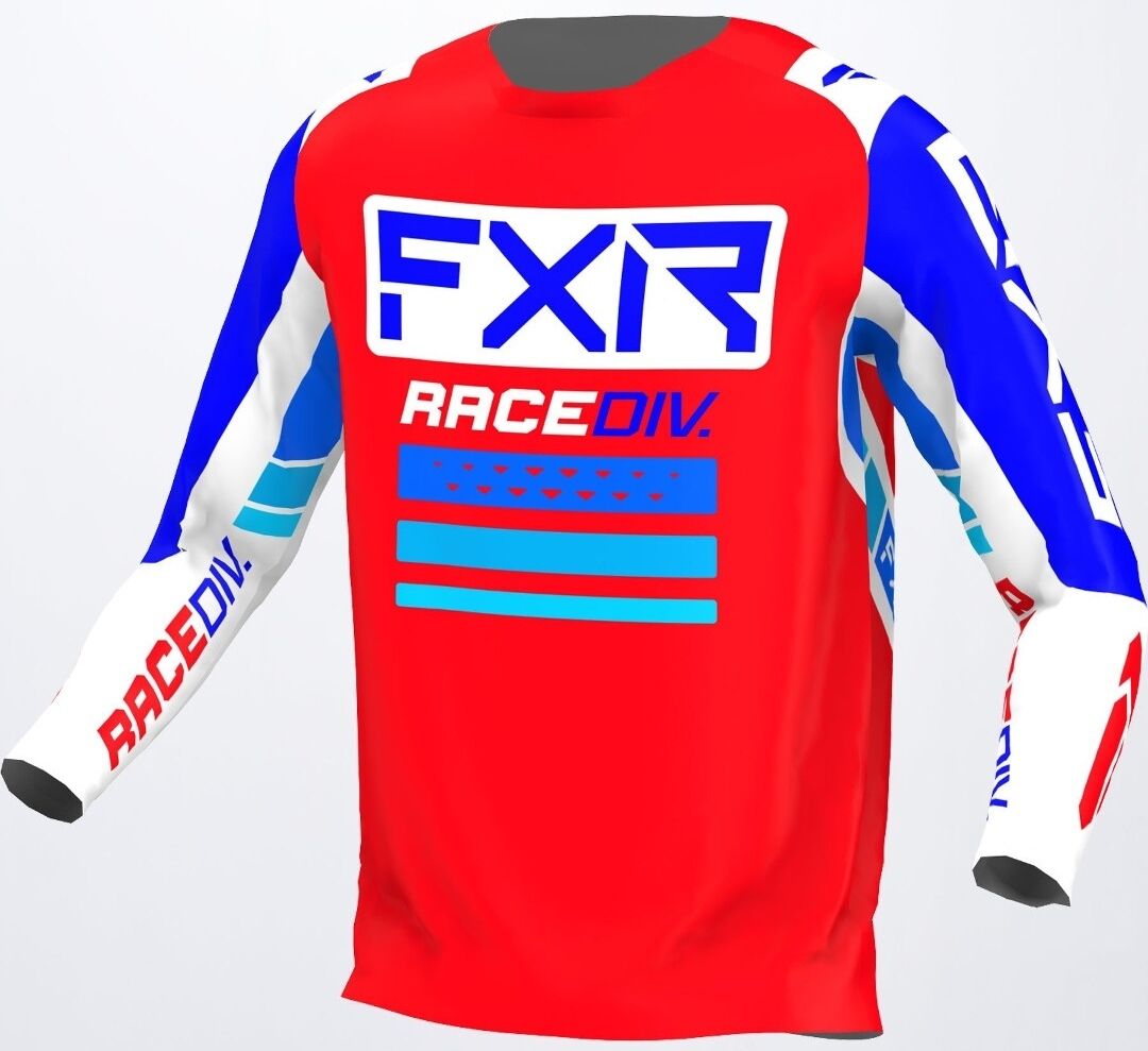 FXR Clutch Pro Maillot de Motocross - Rojo Azul (S)