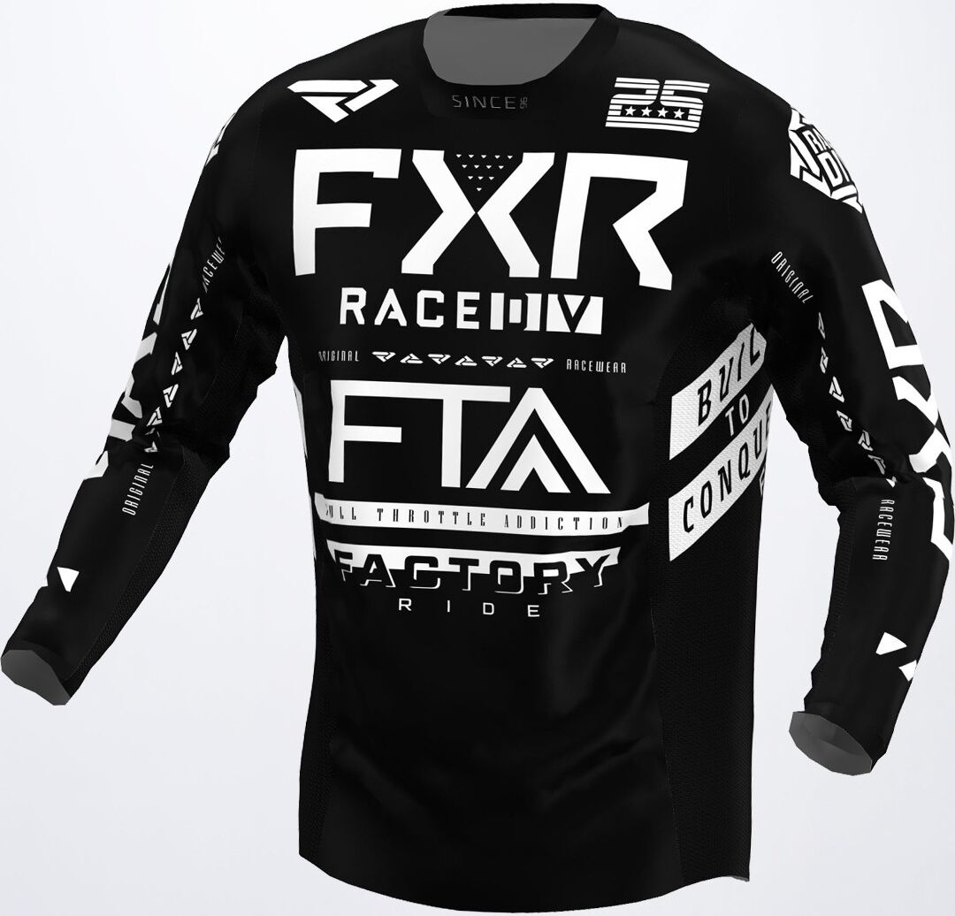 FXR Podium Gladiator Maillot de Motocross - Negro Blanco (XS)