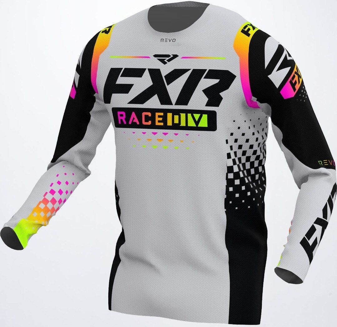 FXR Revo RaceDiv Maillot de Motocross - Negro Gris (XL)