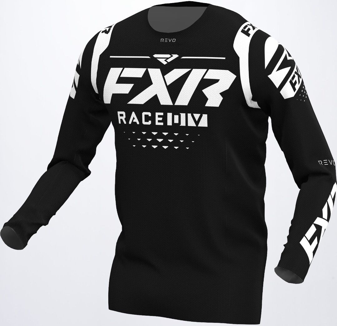 FXR Revo RaceDiv Maillot de Motocross - Negro Blanco (4XL)