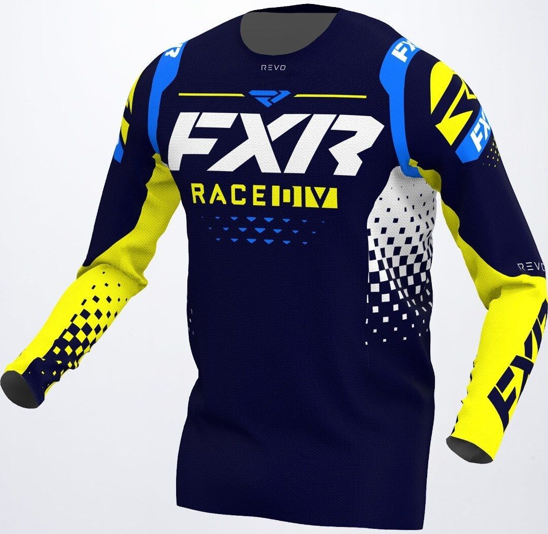 FXR Revo RaceDiv Maillot de Motocross - Azul Amarillo (XS)