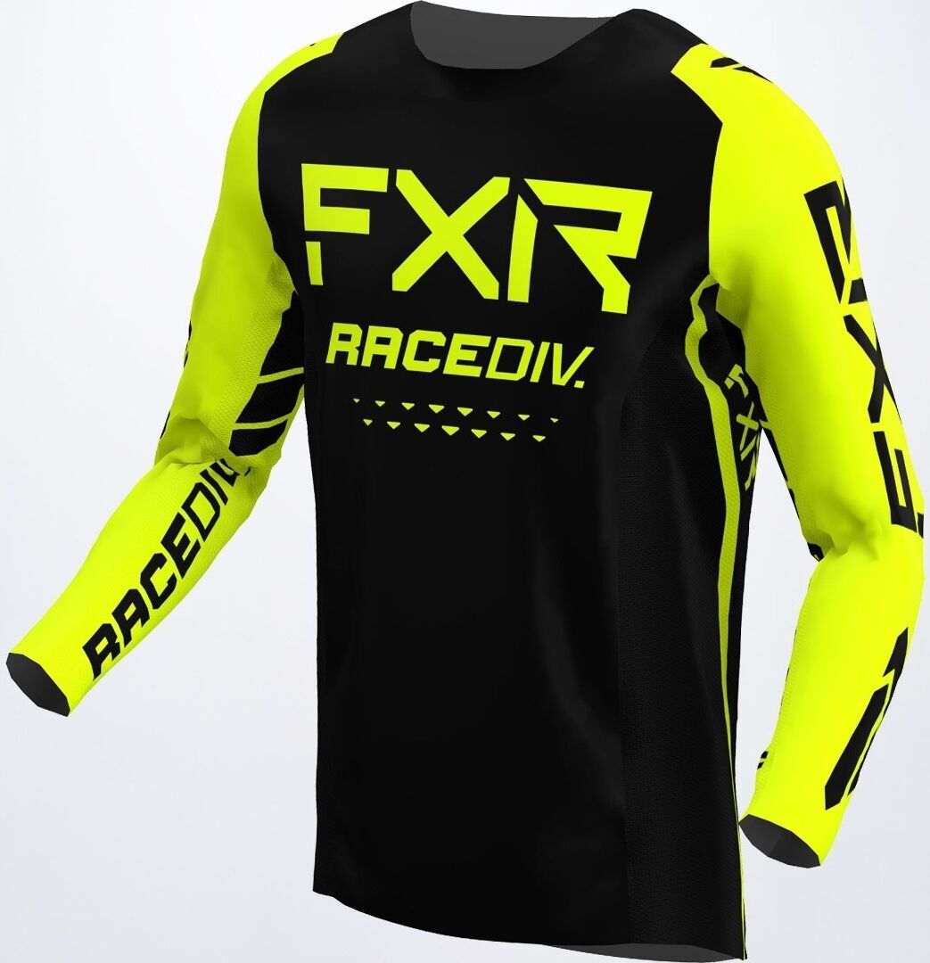 FXR Off-Road RaceDiv Maillot de Motocross - Negro Amarillo (2XL)