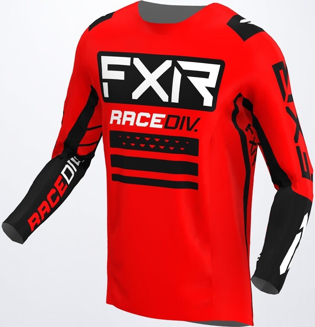 FXR Off-Road RaceDiv Maillot de Motocross - Negro Rojo (L)
