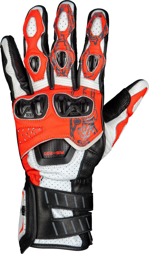 IXS RS-200 3.0 Guantes - Negro Blanco Rojo (XL)