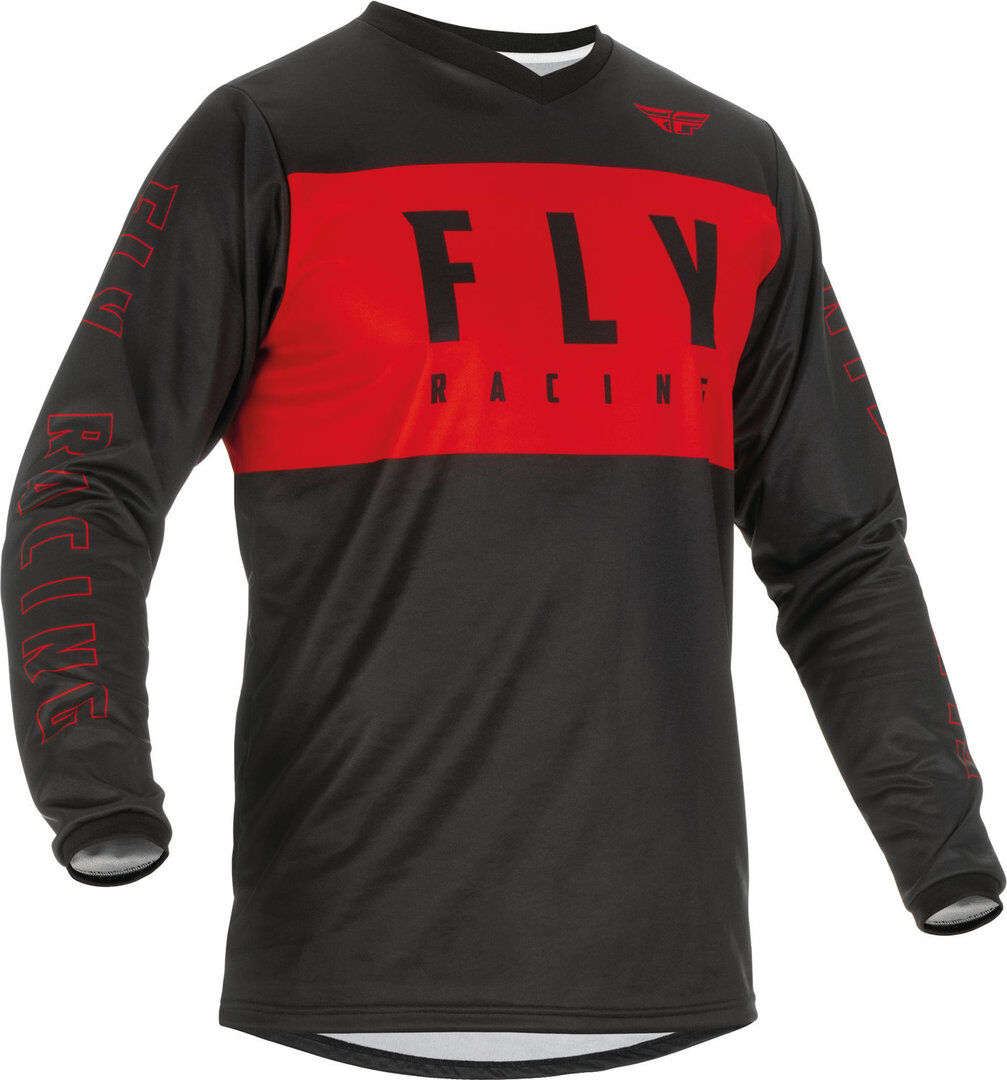 FLY Racing F-16 Maillot de Motocross - Negro Rojo (2XL)