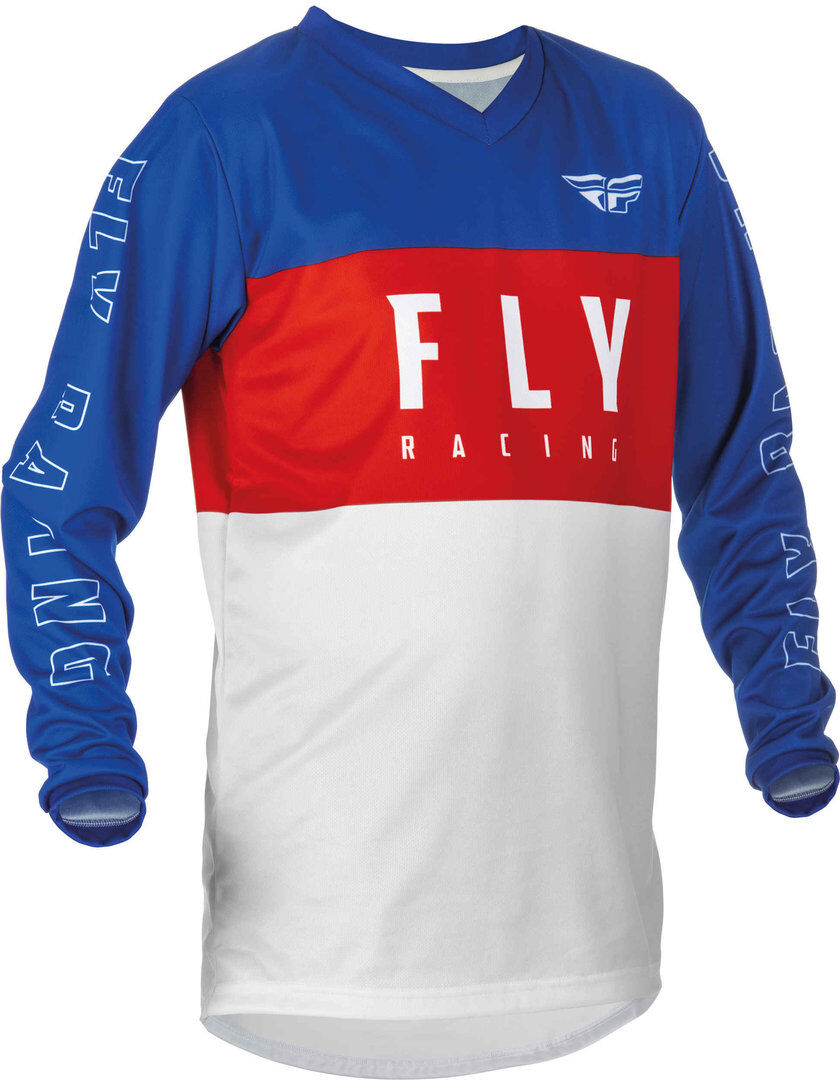 FLY Racing F-16 Jersey Juvenil - Blanco Rojo Azul (S)