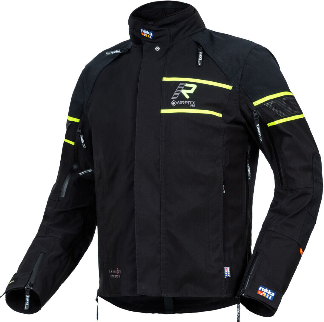 Rukka Raptor-R Chaqueta textil de motocicleta - Negro Amarillo (58)