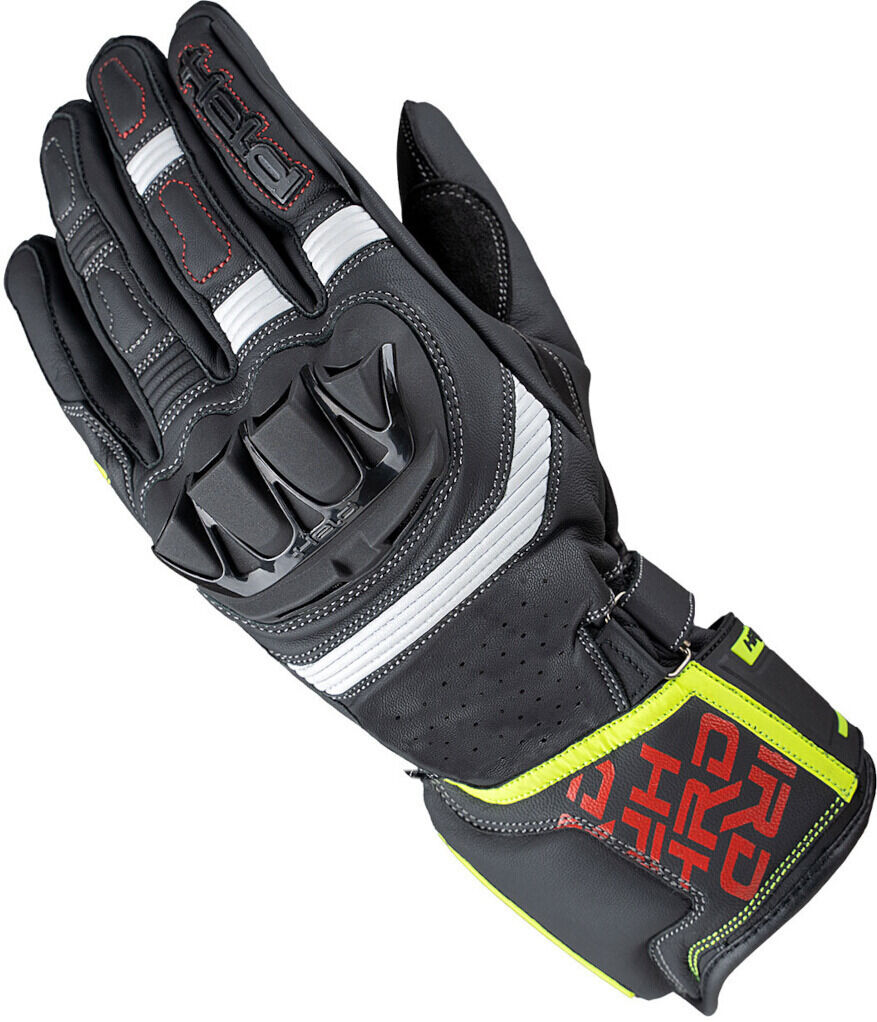 Held Revel 3.0 Guantes de motocicleta - Negro Blanco Rojo (S M)