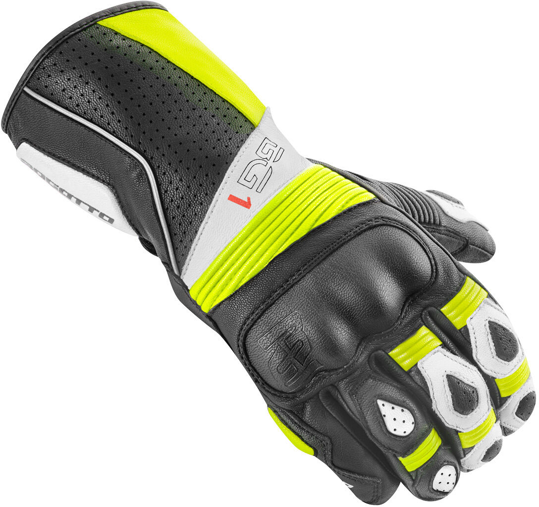 Bogotto Sprint Guantes de motocicleta perforados - Negro Amarillo (3XL)