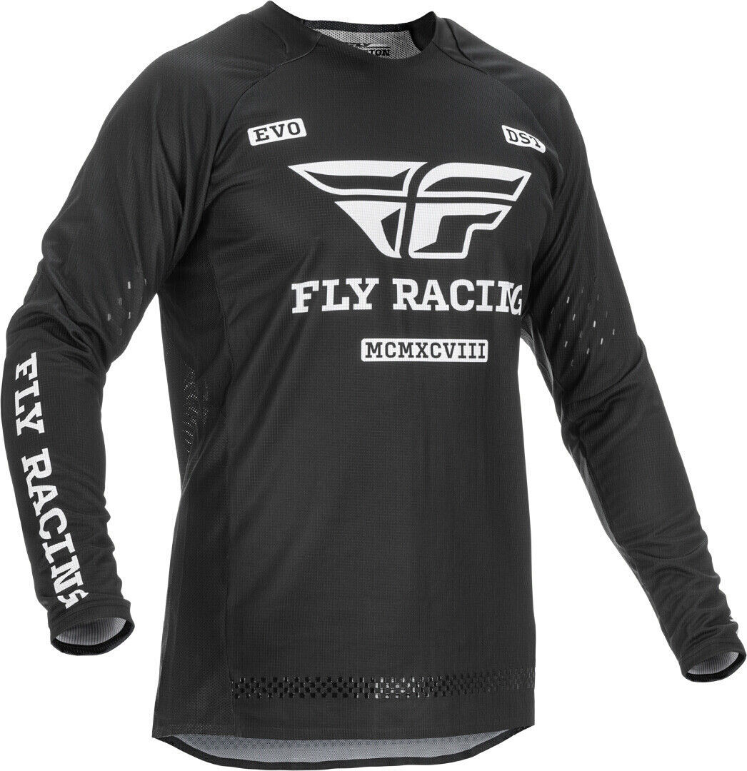 FLY Racing Evolution Maillot de Motocross - Negro Blanco (L)