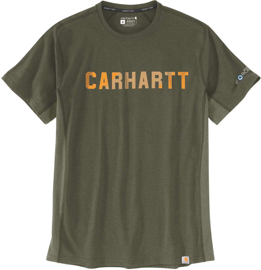 Carhartt Force Flex Block Logo Camiseta - Verde (S)