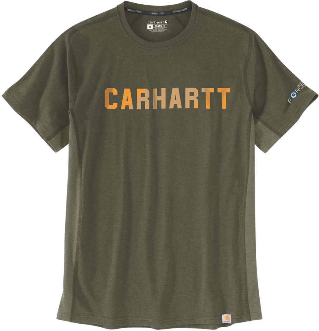 Carhartt Force Flex Block Logo Camiseta - Verde (M)