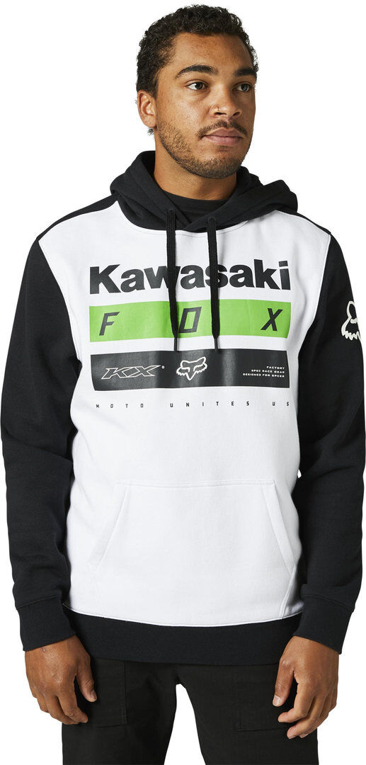 Fox Kawi Stripes Sudadera con capucha - Negro Blanco (2XL)