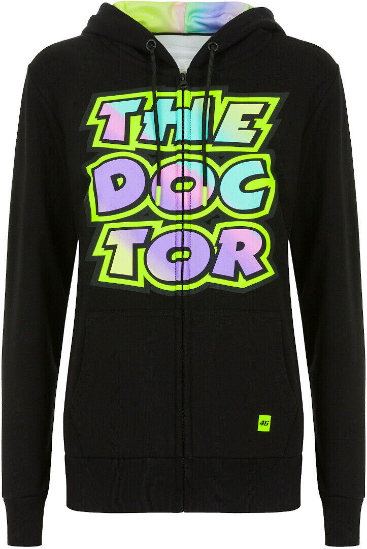 VR46 The Doctor Sudadera con capucha para damas - Negro Multicolor (XS)