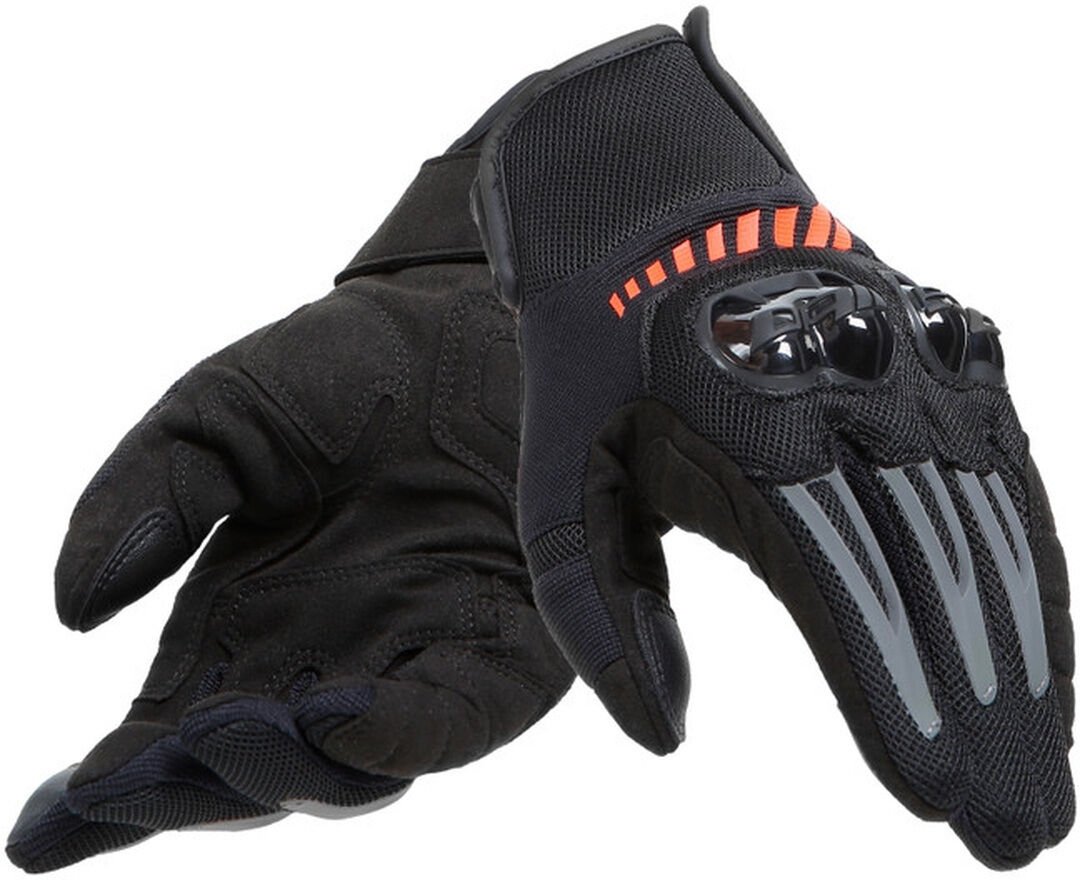 Dainese Mig 3 Air Tex Guantes de motocicleta - Negro Rojo (2XL)