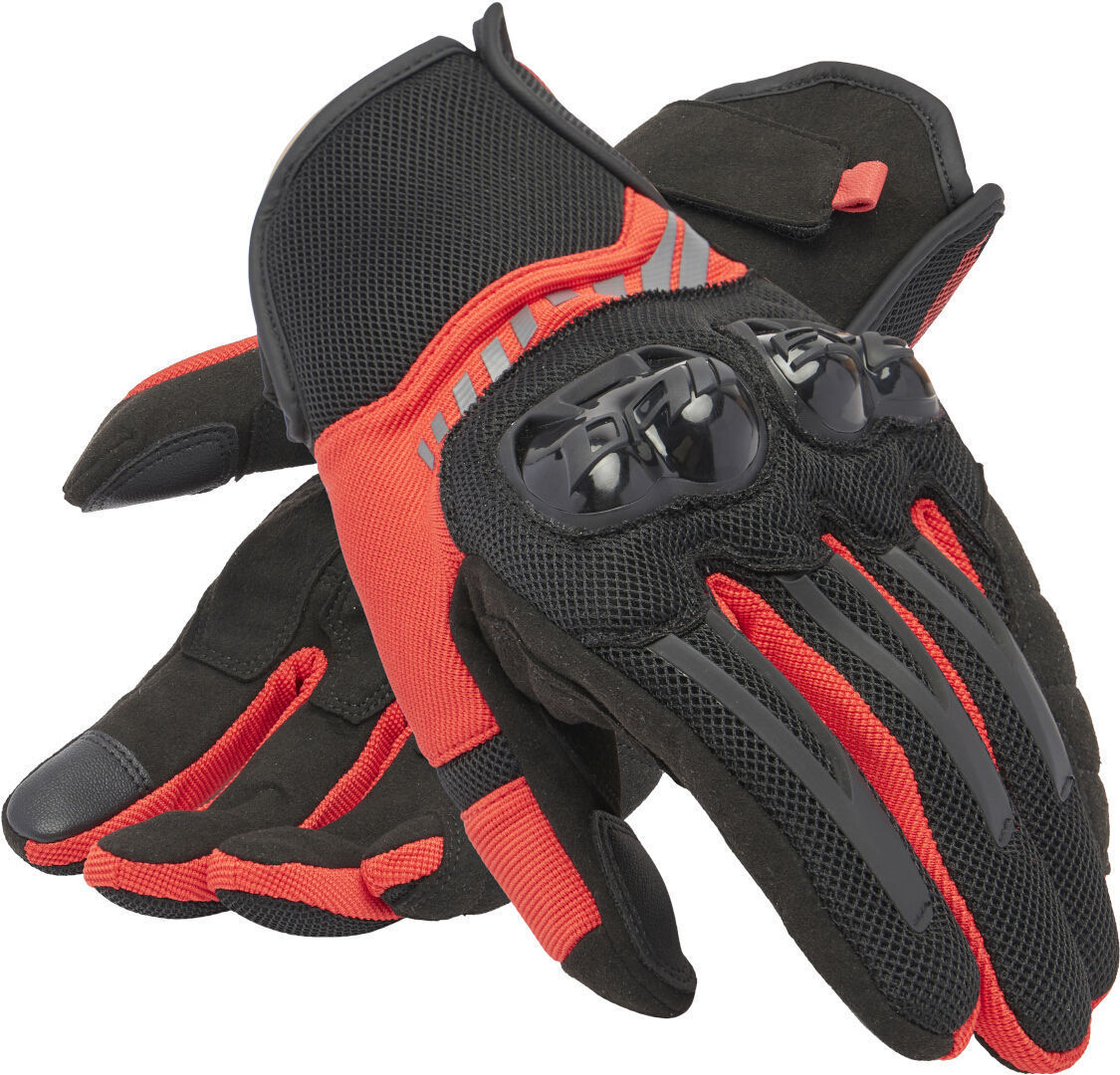 Dainese Mig 3 Air Tex Guantes de motocicleta - Negro Rojo (XS)