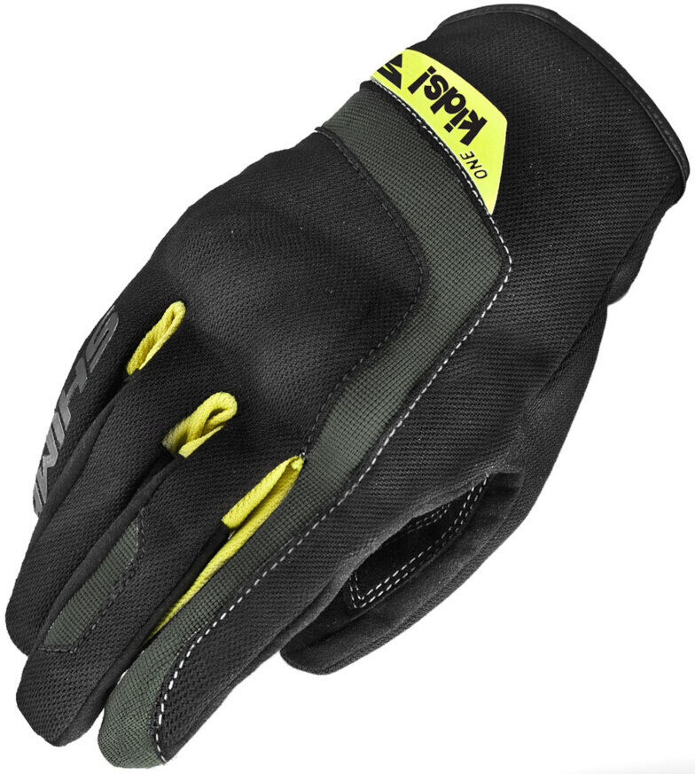 SHIMA One Guantes de moto para niños - Negro Amarillo (XS)